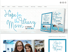 Tablet Screenshot of hopeforthewearymom.com